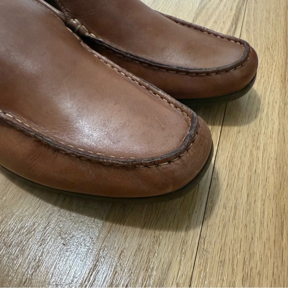 Hush Puppies Men’s Brown Leather Slip-On Loafers Size 8.5 - Picture 4 of 8